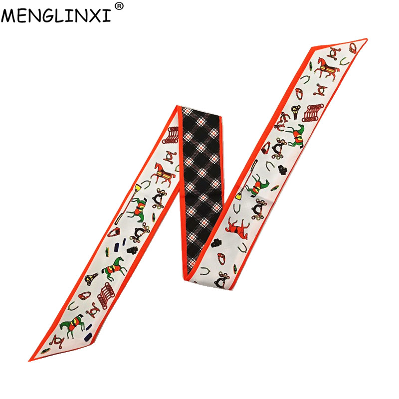 Luxury Bags For Women Brands - Horse Plaid Skinny Scarf Women Bag