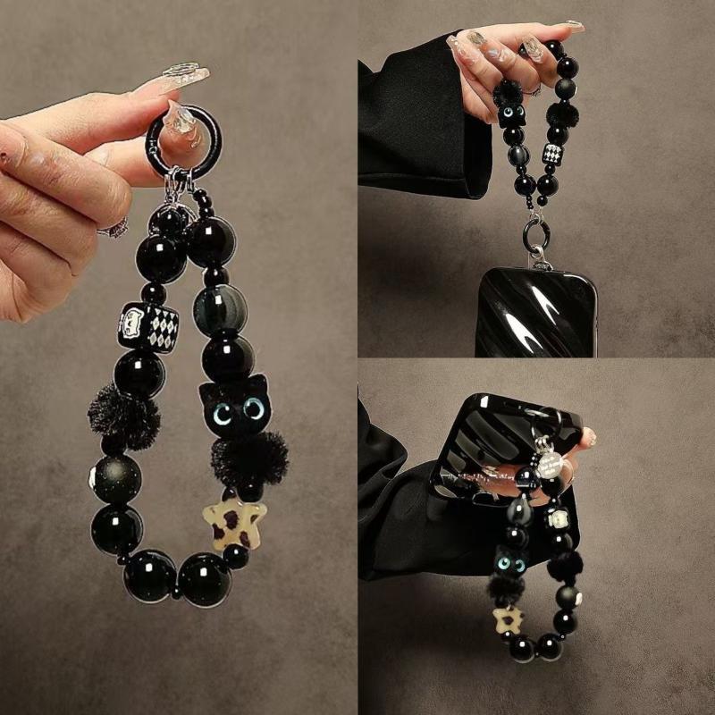 Luxury Bags Supplier - Luxury Black Fluffy Cat Mobile Phone