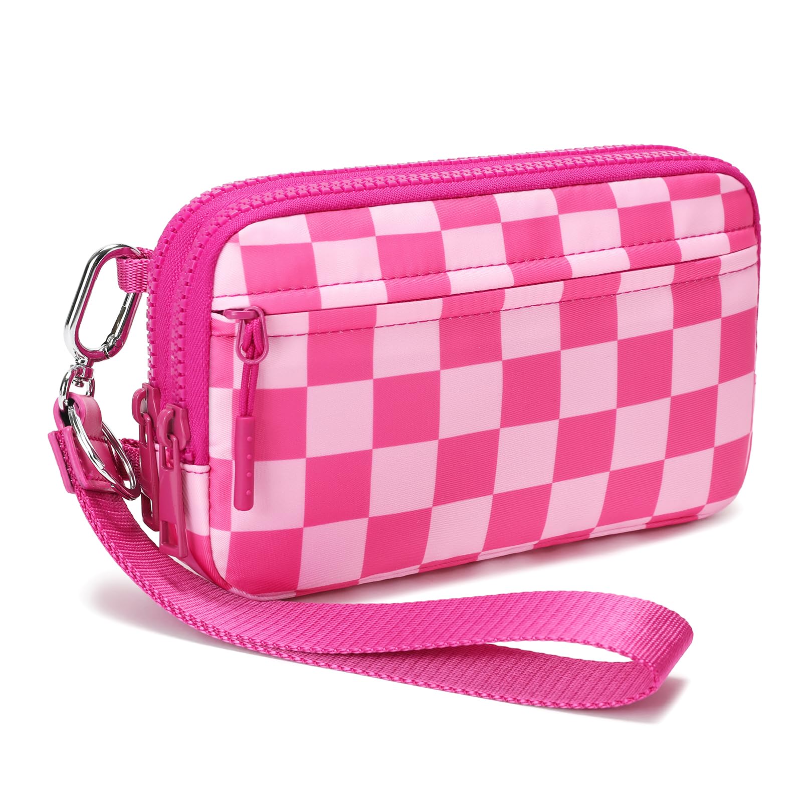 Wristlet Wallet Zipper - [DOYOGI Wristlet Wallet] DOYOGI Checkered Crossbody
