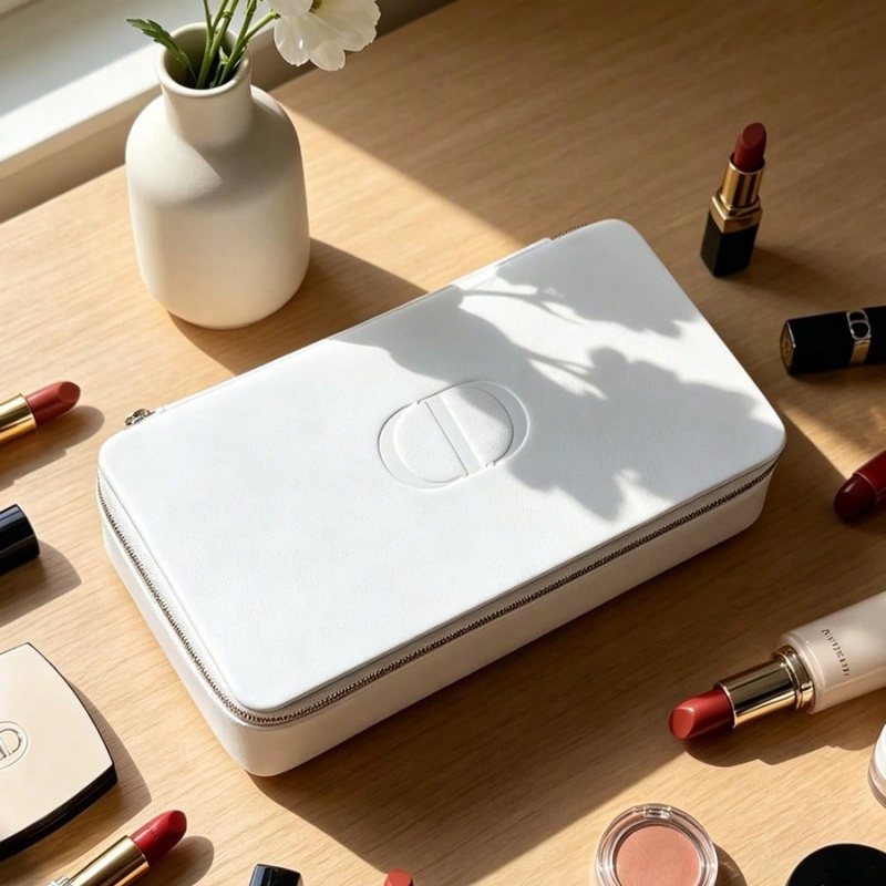 Luxury Bags Dior - Dior’s Bag White Cosmetic Bag Classic