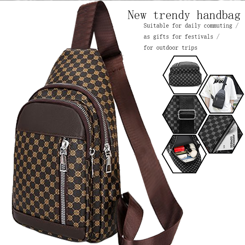 Shoulder Bag Slouchy - Neutral Style Functional Chest Bag for