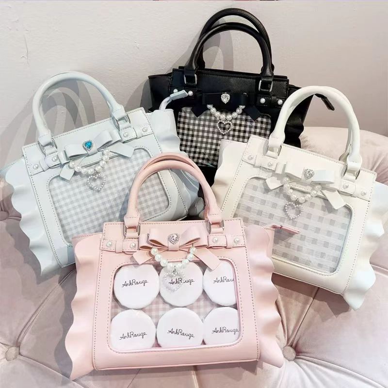 Wristlet Wallet Zipper - Harajuku Square Pink Ita Bag Women
