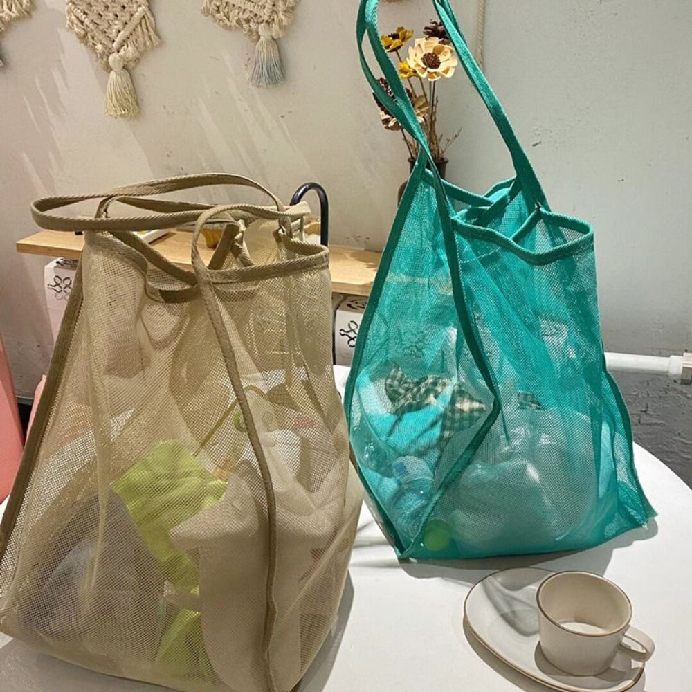 Mesh Beach Bag Lightweight, Br - Shoulder Bag Slouchy 评论和价格