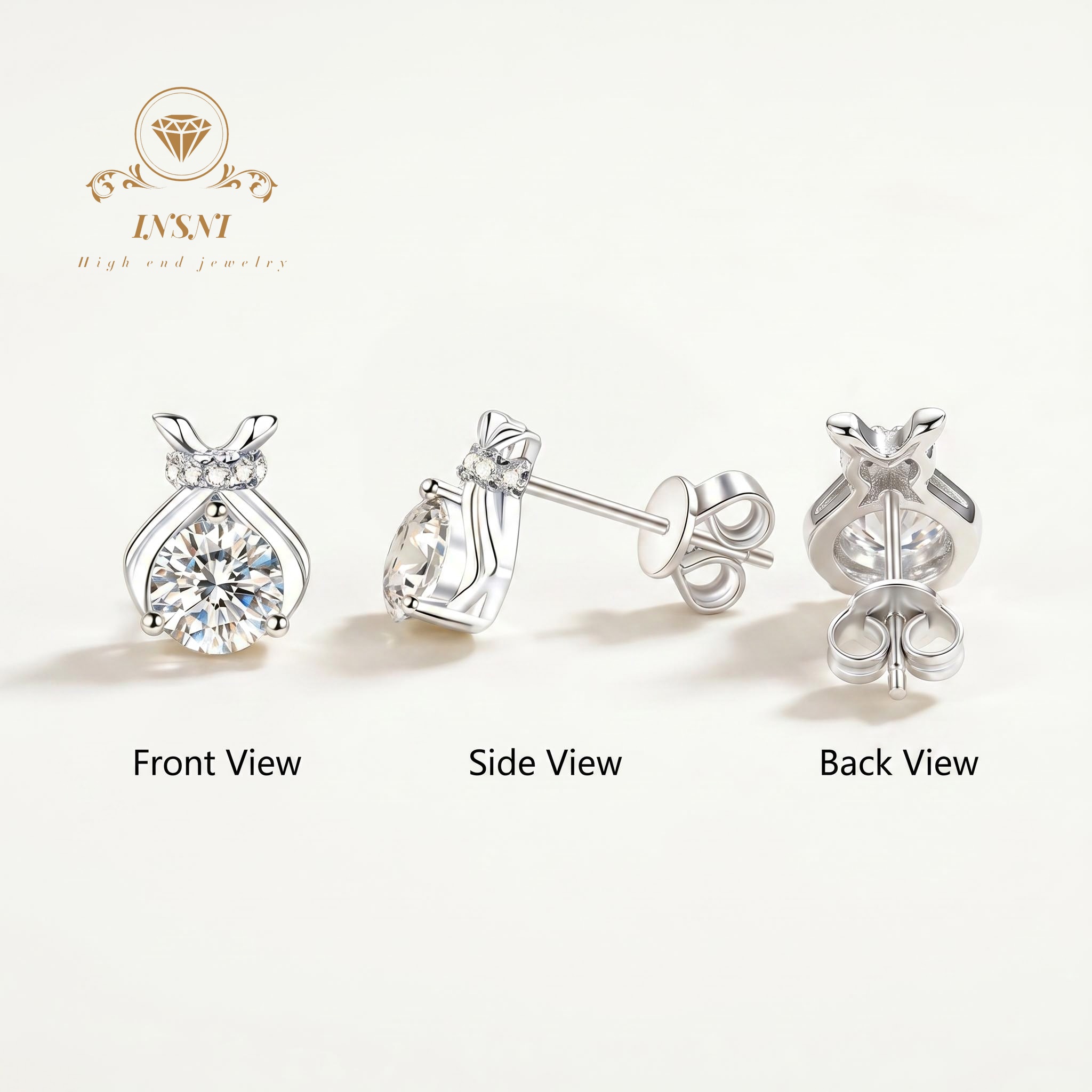 S925 Silver Moissanite Bow Luc - Luxury Bags Affordable 评论和价格