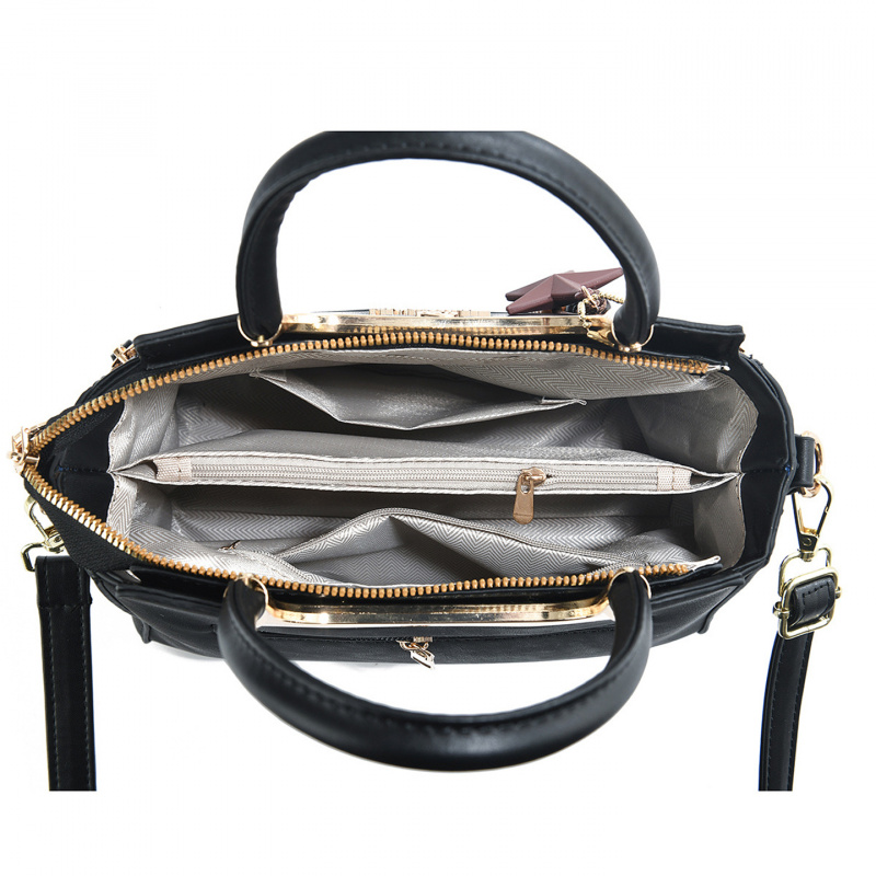 Stylish women's handbag, solid - Luxury Bags In 评论和价格