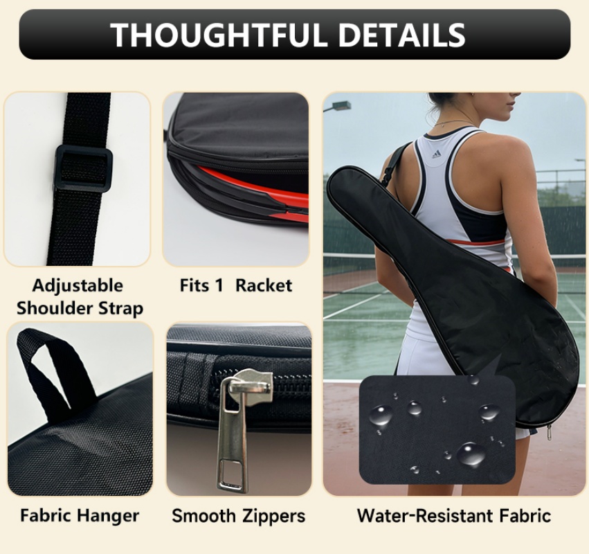 Tennis Racket Cover Portable S - Shoulder Bag Slouchy 评论和价格