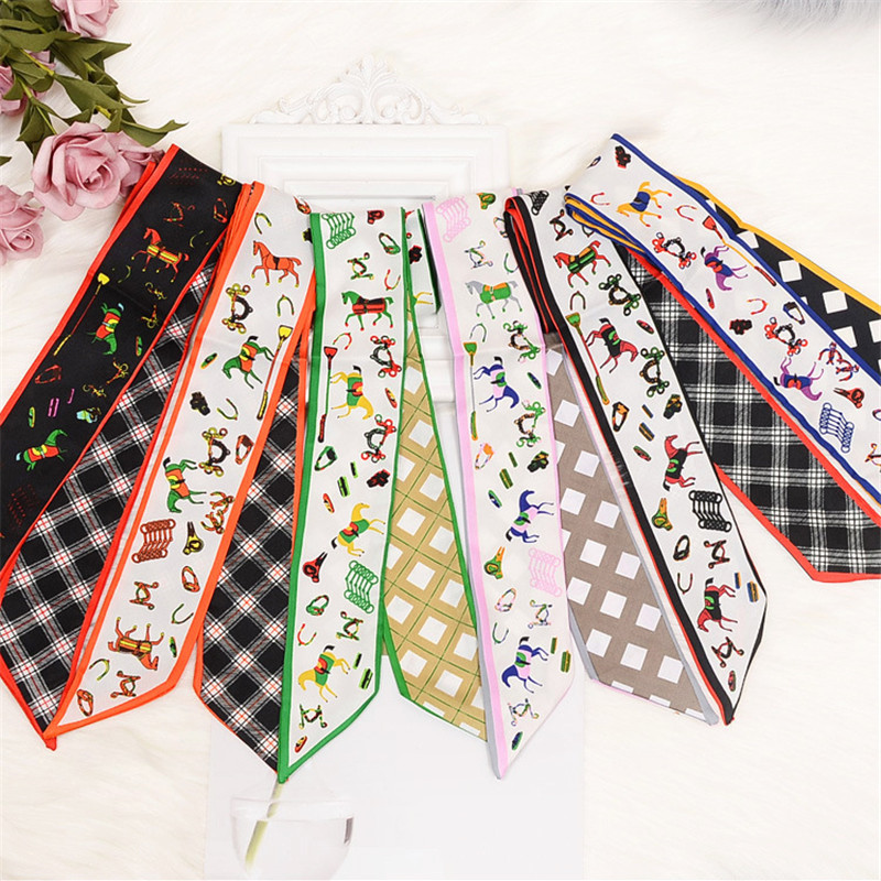 Horse Plaid Skinny Scarf Women - Luxury Bags For Women Brands 评论和价格