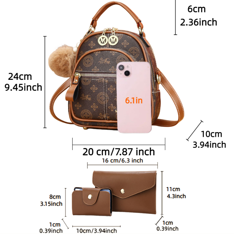 3-piece women's bag set, light - Luxury Bags In 评论和价格