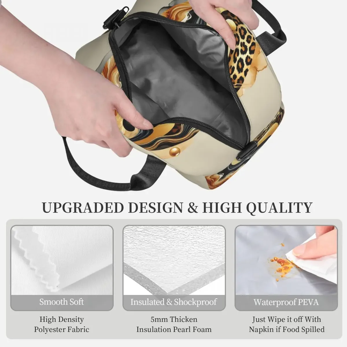 Leopard Yin Yang Luxury Gold M - Luxury Bags For Kids 评论和价格