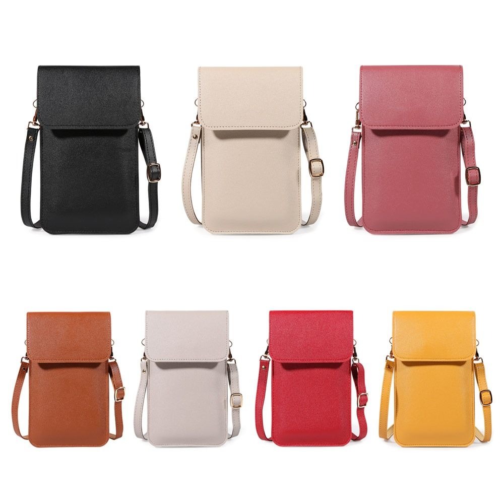 PU Leather Touch Screen Phone  - Wristlet Wallet Zipper 评论和价格