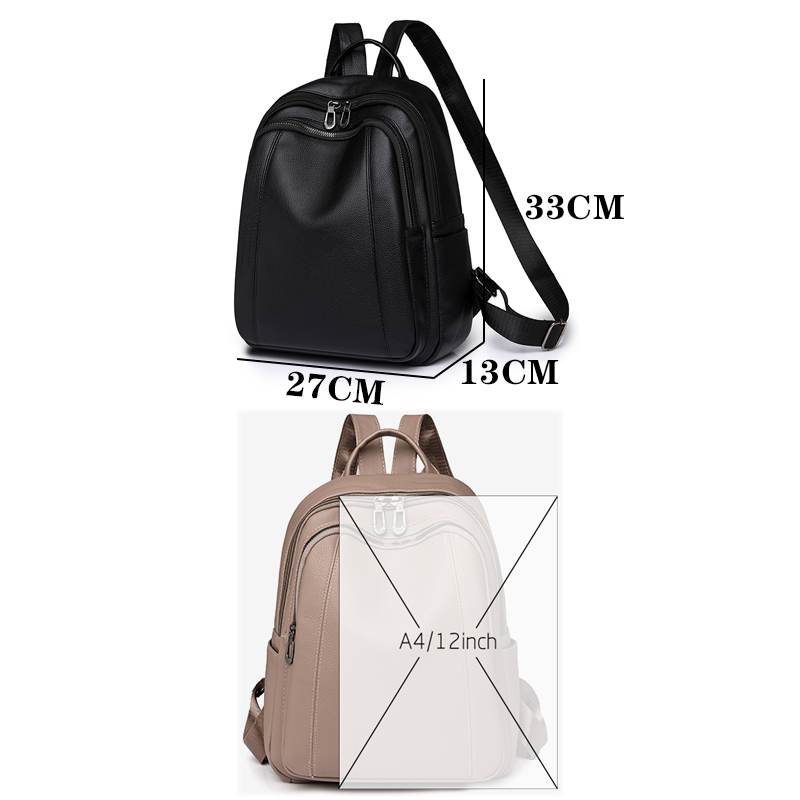 High Quality Leather Backpack  - Shoulder Bag Slouchy 评论和价格