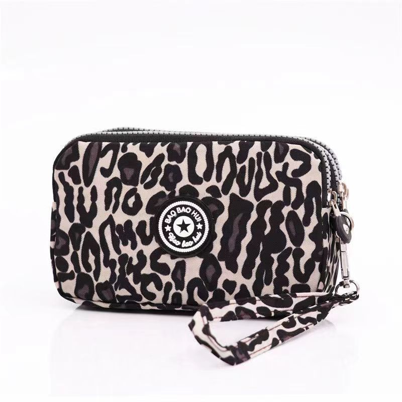 Stylish Floral Print Multi-Zip - Wristlet Wallet Zipper 评论和价格