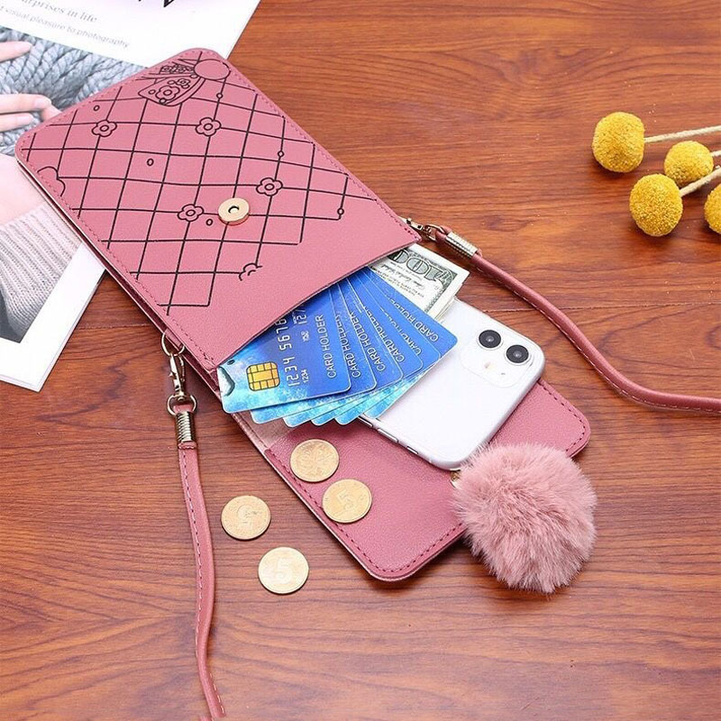 Cute Cartoon Pattern Touch-Scr - Shoulder Bag Slouchy 评论和价格