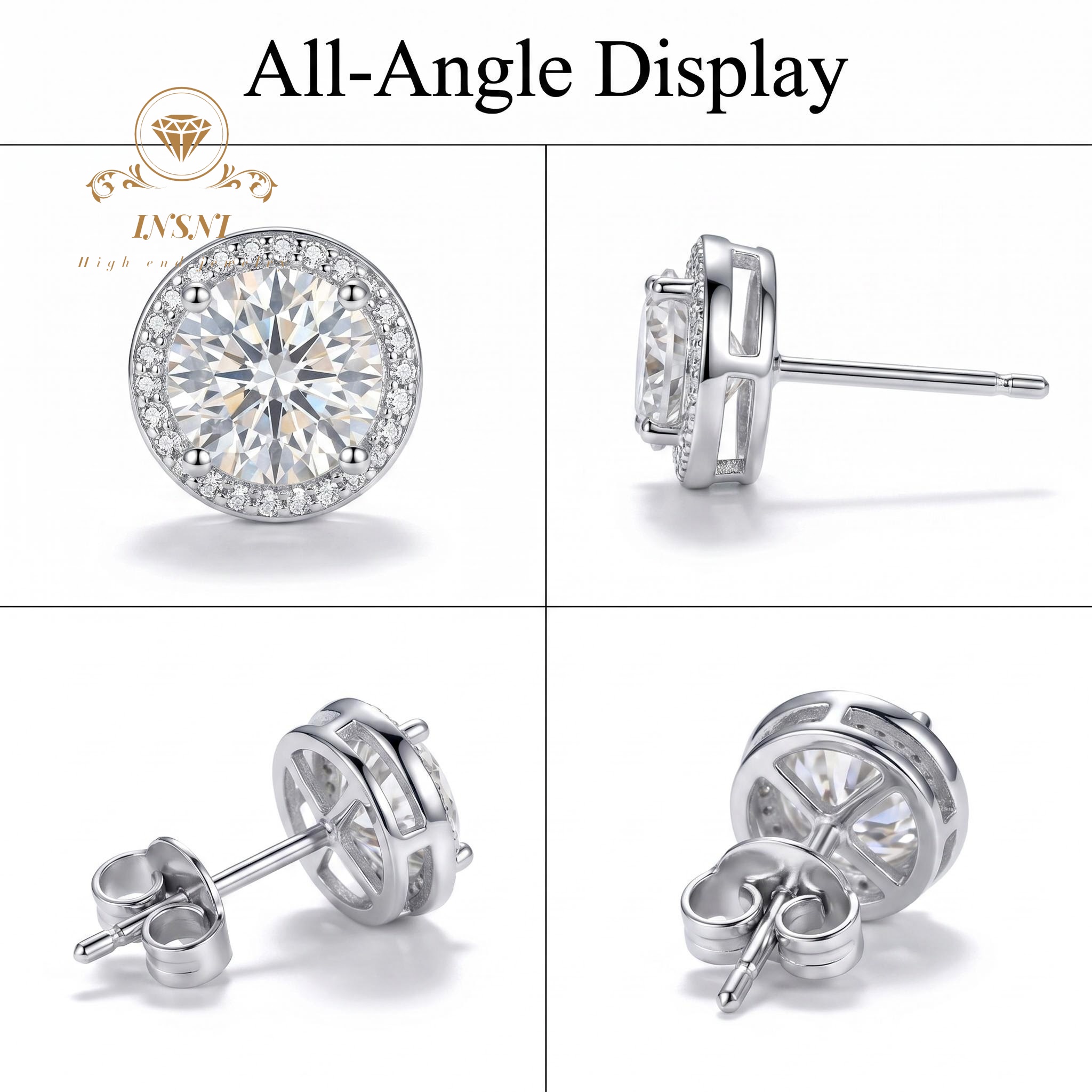 D-color Moissanite Sterling Si - Luxury Bags Affordable 评论和价格