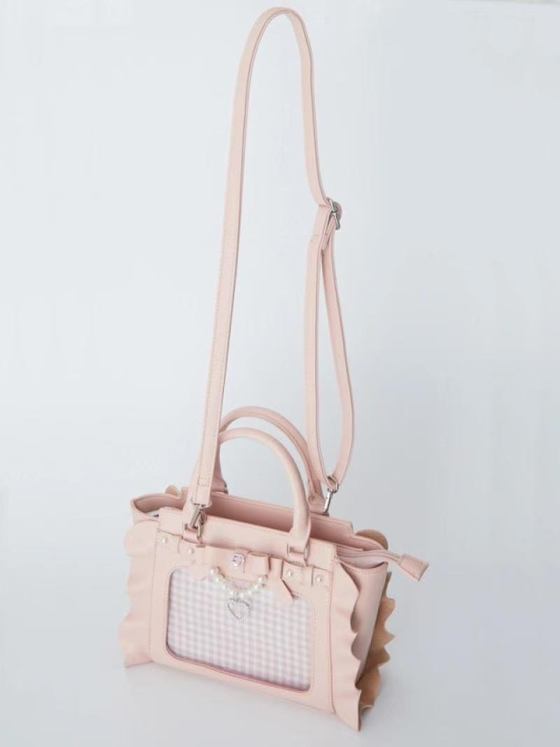 Harajuku Square Pink Ita Bag W - Wristlet Wallet Zipper 评论和价格